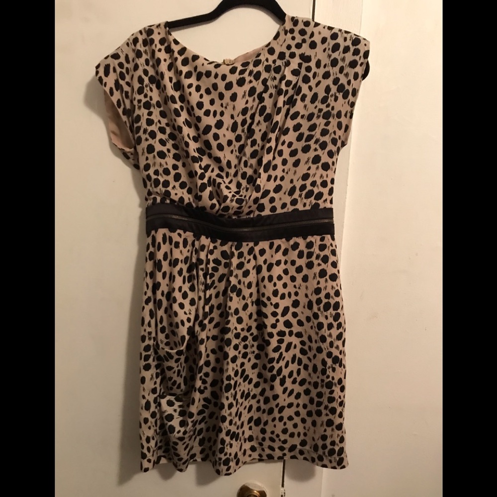 Black & Cream Printed Dress